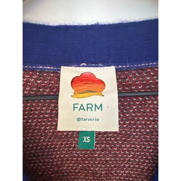 Farm Rio Toucans Mixed Scarf Print Oversized Sweater - XS - Picture 3 of 9